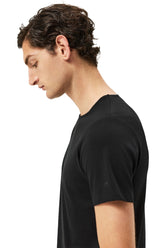 Mercerized Lyocell Cotton T Shirt With Sleeve Logo